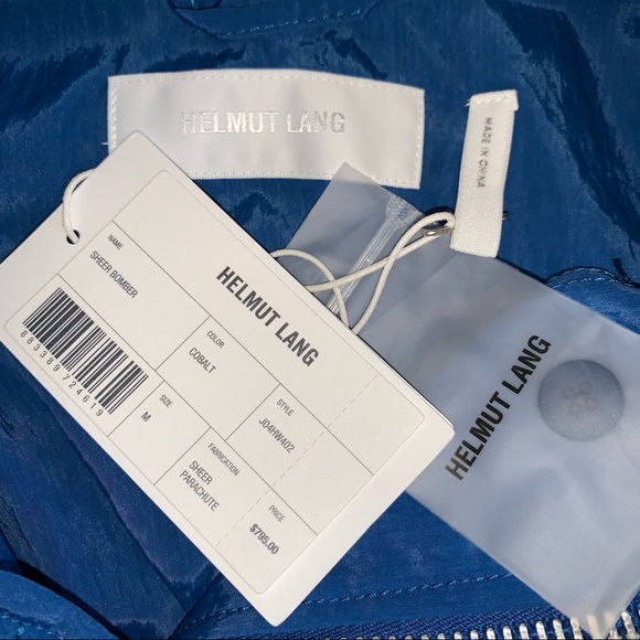 Helmut Lang Genuine Shearling Collar Bomber Jacket - Picture 9 of 12